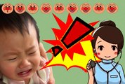 まさかの注射にビックリ♪ 1歳のスティーブ 小児科 ★1 years old Steve dislikes injection★