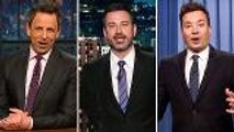 Late-Night Hosts Poke Fun at Trump & Biden's Fight Comments | THR News