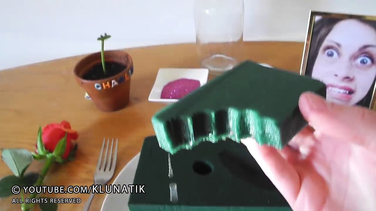 FLORAL FOAM & GLITTER for LUNCH!! Kluna Tik Dinner #23 | ASMR eating sounds no talk espuma floral