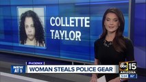 Woman arrested for trying to steal Phoenix police gear