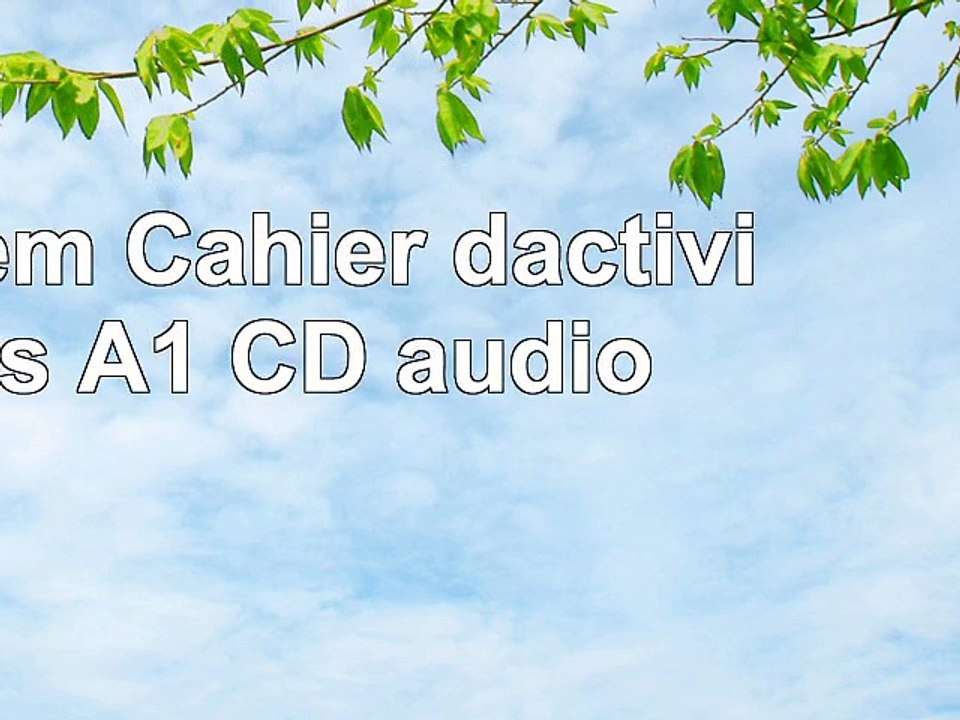"Totem Cahier dactivites A1  CD audio c3ad37fb"