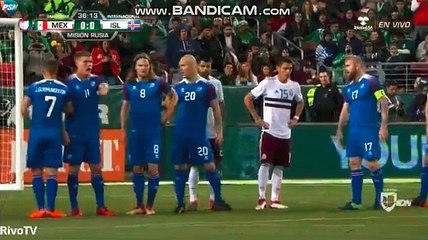 Marco Fabián Free kick Goal ~ Mexico vs Iceland 1-0