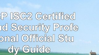 CCSP ISC2 Certified Cloud Security Professional Official Study Guide 107ffc78