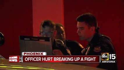 Phoenix officer hurt trying to break up a fight