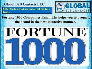 Fortune 1000 Companies  Email List helps you to promote the brand in the best attractive manner.  