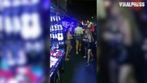 Ouch! Ladyboy Attacks Tourist With A BROOM!