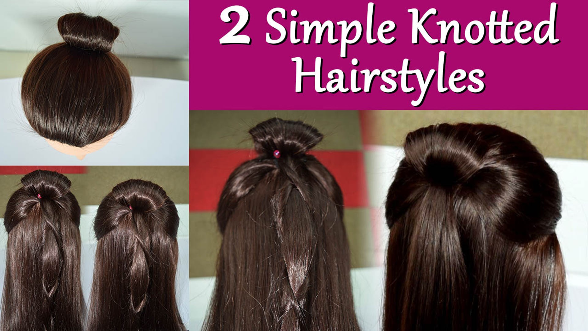 Hairstyle Tutorial: 2 Simple Knotted Hairstyles | सीखें हेयरस्टाइल |  Boldsky - video Dailymotion