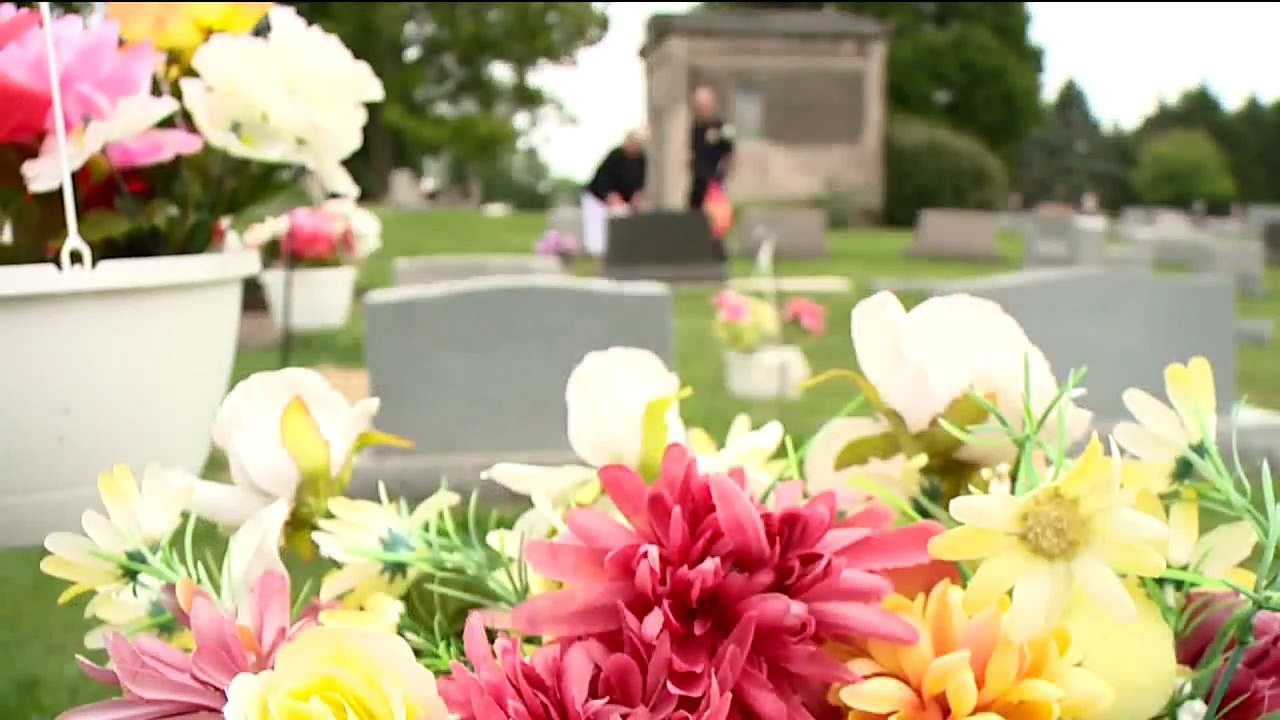 Cemetery items stolen; theft caught on tape