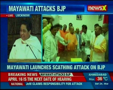 After Rajya Sabha debacle, Mayawati launches scathing attack on BJP