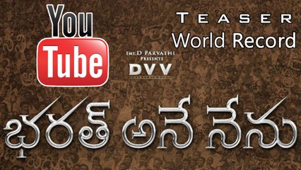 Bharat Ane Nenu Becomes The World's Second Most Liked Teaser