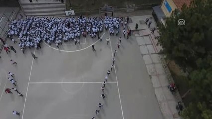 Öğrencilerden Mehmetçiğe "Ay Yıldızlı" Destek - Karabük