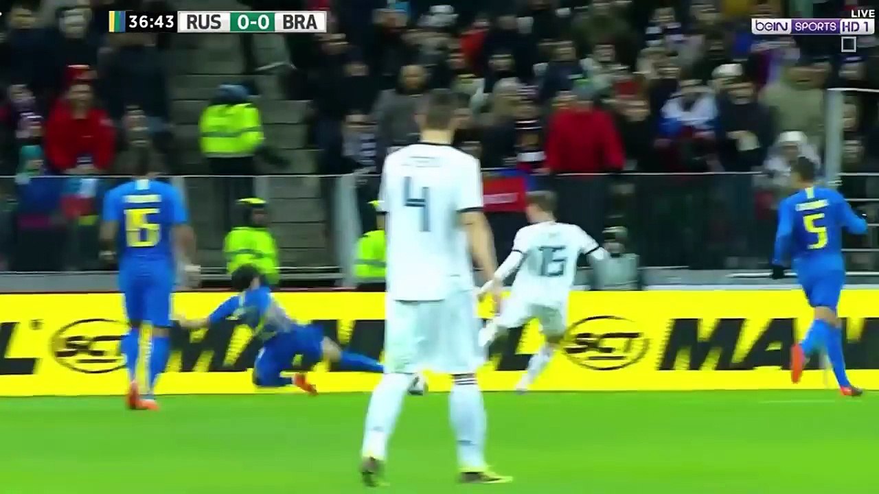 ملخص مباراة البرازيل وروسيا 3-0 - تألق كوتينيو وباولينهو - مباراة ودية - 23-3-2018