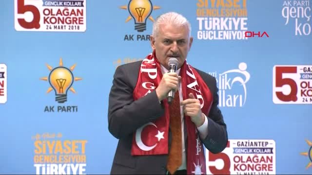 Gaziantep Başbakan Yıldırım Olagan İl Kongresi'nde Konuştu-3