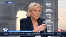 Expulsion des fichés S étrangers: Marine Le Pen considère qu’il faut être dans “un principe de précaution” #BourdinDirect
