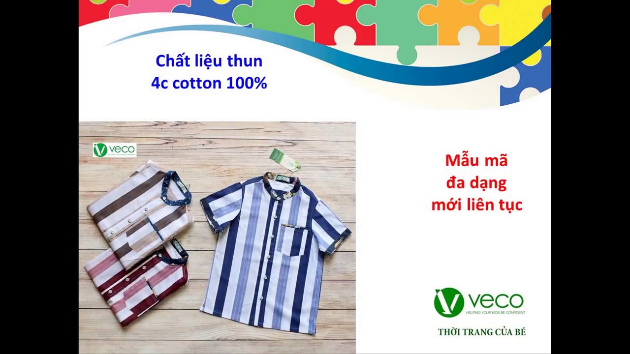 Quần áo trẻ em xuất khẩu giá sỉ -Áo sơ mi nam sọc cổ trụ