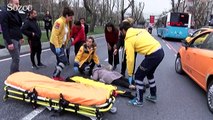 Yaralının yardımına ilk yardım öğretmen koştu