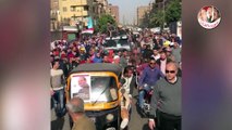 آلاف الناخبين يحتشدون فى مسيرة احتفالا بإنتخابات الرئاسة بحدائق القبة