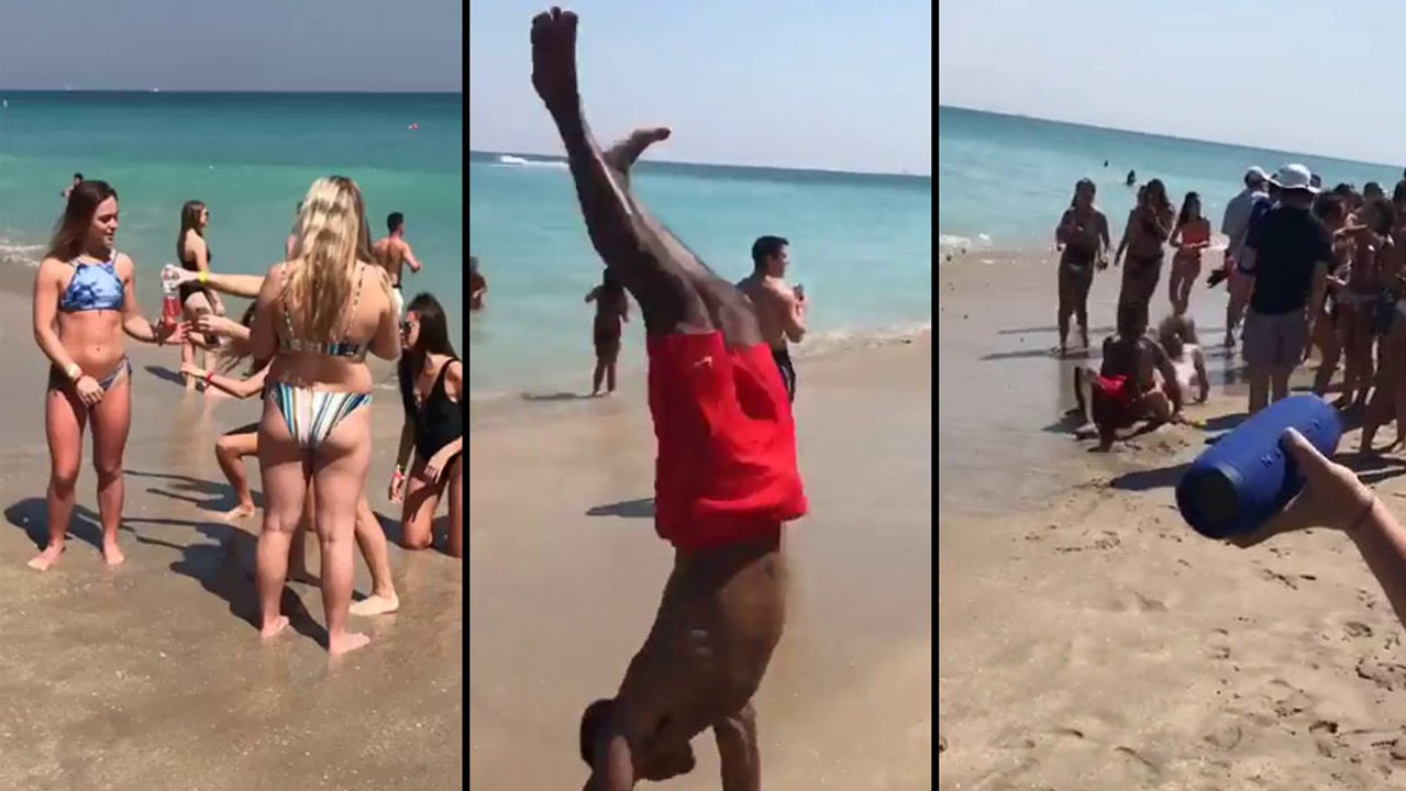 Un homme veut faire un backflip sur la plage, mais ça ne se passe pas comme prévu..