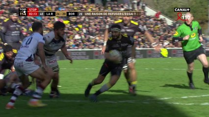 Essai du bonus offensif de Balès pour La Rochelle