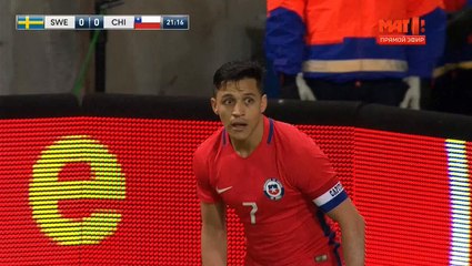 Arturo Vidal Goal -  Sweden 1-1 Chile 24-03-2018