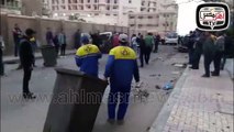 رفع حطام حادث الاسكندرية الارهابى فيديو وصور