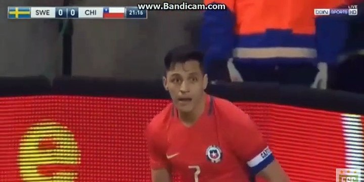What Craizy Goal Arturo Vidal (0-1)Sweden vs Chile