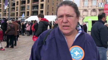 Fin de la trève hivernale : manifestation devant la mairie de Marseille