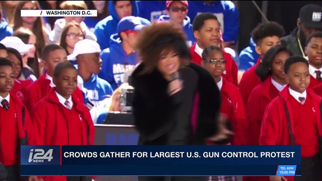 i24NEWS DESK | Crowds gather for largest U.S. gun control protest | Saturday, March 24th 2018