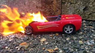 ENGINE FIRE burns Corvette to the ground