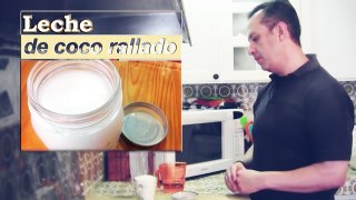 Leche elaborada con coco rallado - Cocina Vegan Fácil