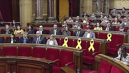 Torrent suspende el pleno de investidura con un mensaje a los presos y huidos: "No descansaré hasta que estéis en casa con nosotros"