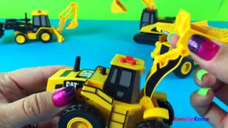 Play Doh Play Mighty Machines CAT Mini Earth Movers Bulldozer Excavator Diggers Loader Dump Truck