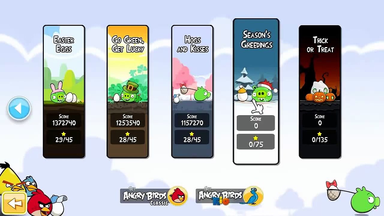 Lets Play Angry Birds Seasons 08 - Sleasons Groatings Neighbor! I bring massive tidings!!