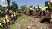 We have embarked on a beautification programme along Mombasa Road that will make the city match other world cities. Preparing ground in readiness of Planting of