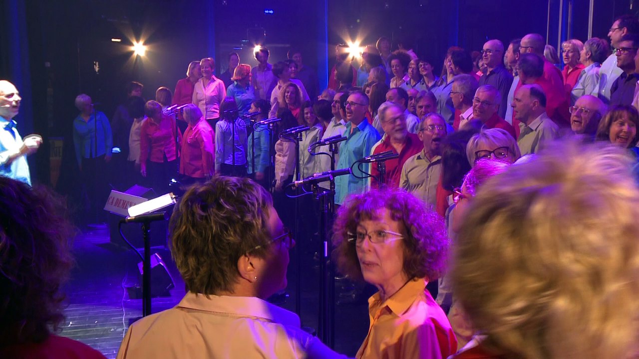 Avec leurs reprises, une centaine de choristes ont enflammé la scène du Cèdre à Chenôve