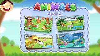 Kids Learning Farm,Wild animals name and sound By 2 Baby