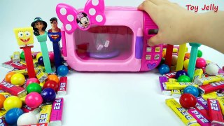 Microwave Just Like Home Toy Appliances Surprise Toys PEZ Candy Video for Kids by Toyjelly com
