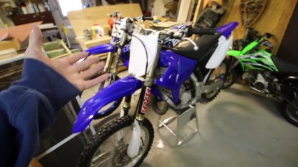HIS FIRST YZ125 2 STROKE DIRT BIKE!!! First Ride
