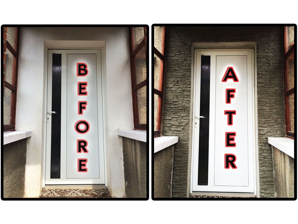 How to Improvement with Stamped concrete diy vertical stamps Wall Around Door Renovation | Pattern Imprinted Concrete |