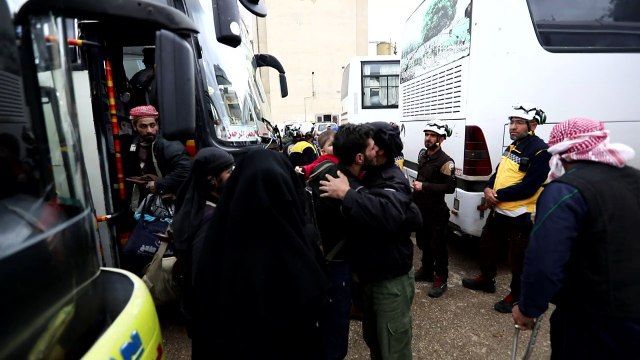 Ghouta: de nouveaux évacués arrivent dans la province de Hama