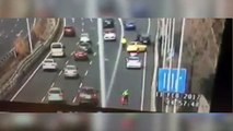 Agente español se salva de milagro de accidente