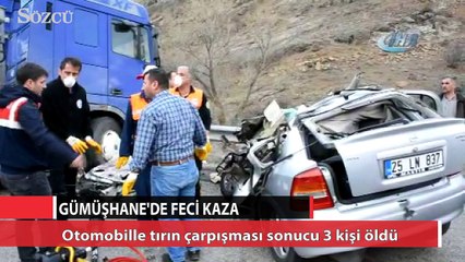 Gümüşhane’de feci kaza