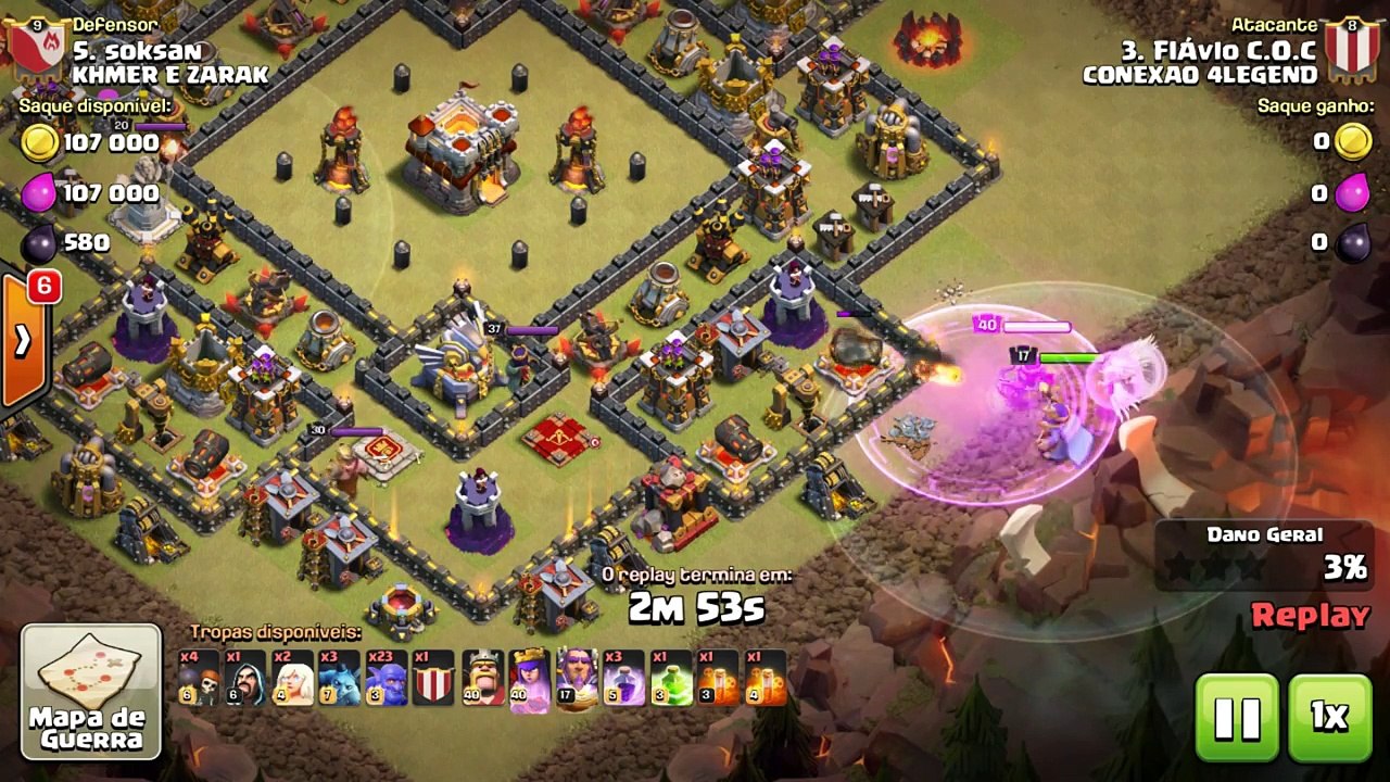 Clash of clans QW com bowler e QW laloon th11