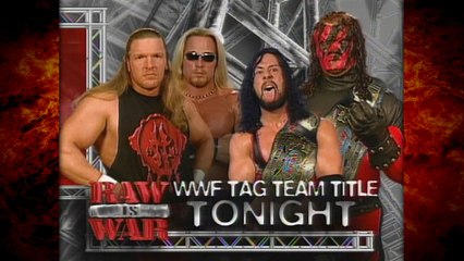 Kane & X-Pac vs The Corporation (Triple H & Test w/ Chyna) Tag Titles Match 4/12/99