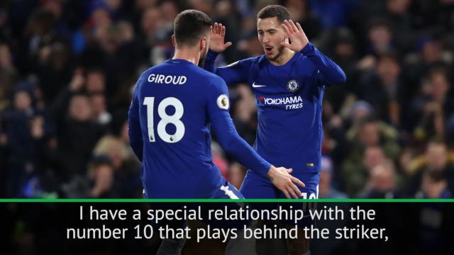 I have a 'special relationship' with Hazard, Willian and Pedro - Giroud