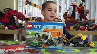 Lego City Garbage Truck Toy Unboxing, Time-Lapse Build, Review & Playing