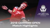 2018 German Open Highlights I Ma Long vs Timo Boll (1/4)