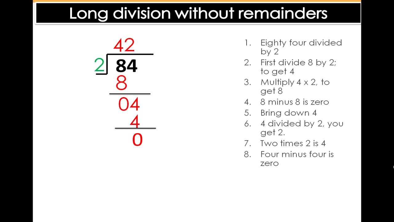 Long Division with No Remainders - Easy Math Division Lesson 5th & 6th Grade Math