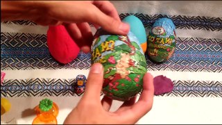 Surprise Eggs for kids. Kinder surprise. Magic kinder. Play-doh