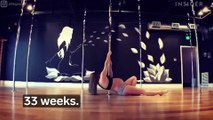 Cette femme enceinte de 9 mois qui fait du pole dance choque la plupart des internautes
